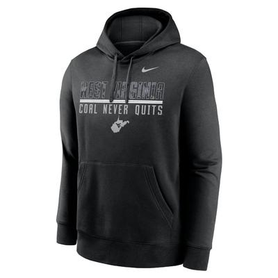 West Virginia Nike Coal Never Quits Hoodie