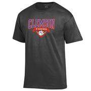  Clemson Champion Wordmark Mascot Logo Badge Tee