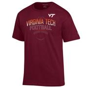  Virginia Tech Champion Arch Over Tonal Football Tee