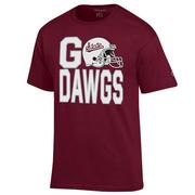  Mississippi State Champion Helmet In War Cry Tee