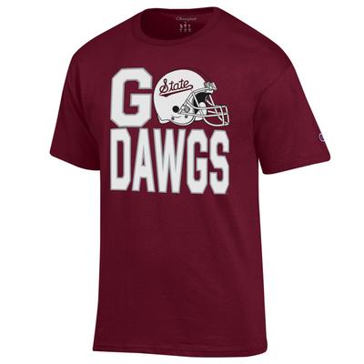 Mississippi State Champion Helmet in War Cry Tee