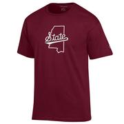  Mississippi State Champion Logo Over State Tee