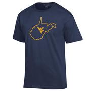  West Virginia Champion Logo Over State Tee