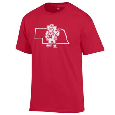 Nebraska Champion Logo Over State Tee