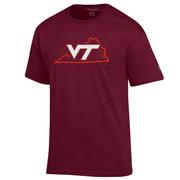  Virginia Tech Champion Logo Over State Tee