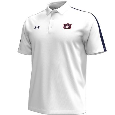 Auburn Under Armour Pinnacle Polo WHITE