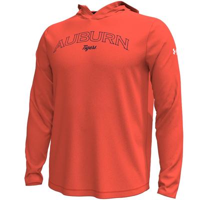 Auburn Under Armour Long Sleeve Knockout Hooded Tee ORANGE