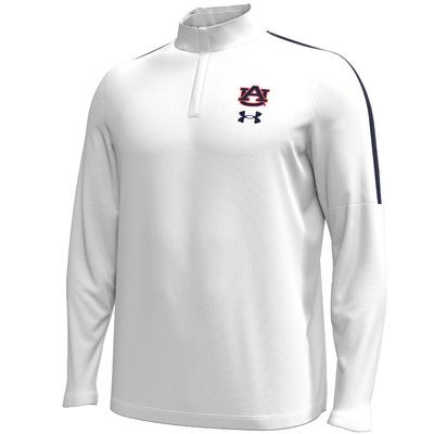 Auburn Under Armour Playoff 1/4 Zip WHITE