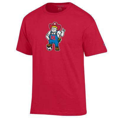 Nebraska Champion Giant Logo New Herbie Soccer Tee