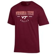  Virginia Tech Champion Straight Over Logo Reverse Arch Tee