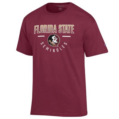 Florida State Champion Straight Over Logo Reverse Arch Tee