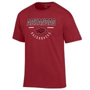  Arkansas Champion Straight Over Logo Reverse Arch Tee