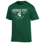  Michigan State Champion Straight Over Logo Reverse Arch Tee