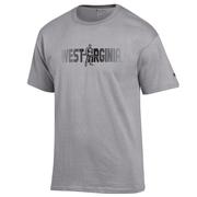  West Virginia Champion Straight Tonal Wordmark Logo Tee