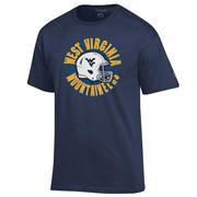  West Virginia Champion Circle With Helmet Over Field Tee