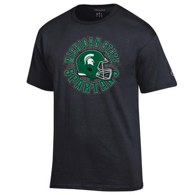 Michigan State Champion Circle with Helmet Over Field Tee