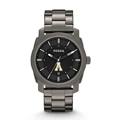 App State Fossil Machine Smoke Stainless Steel Watch