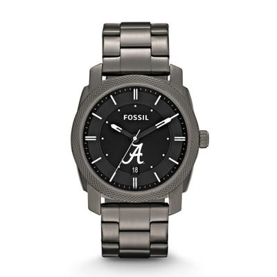 Alabama Fossil Machine Smoke Stainless Steel Watch