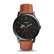  Georgia Fossil Slim 3 Hand Leather Watch