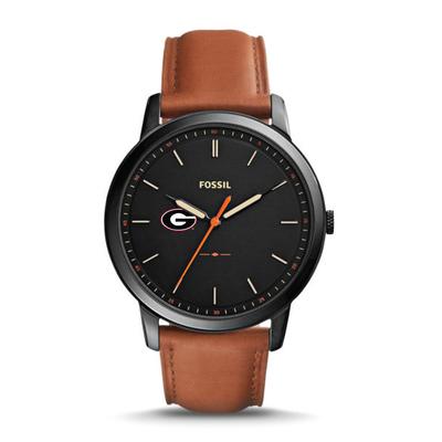 Georgia Fossil Slim 3 Hand Leather Watch