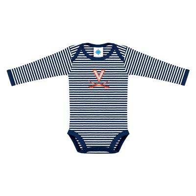 Virginia Creative Knitwear Infant Striped Long Sleeve Bodysuit