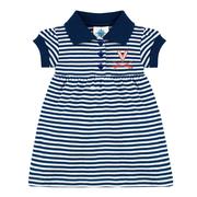  Virginia Creative Knitwear Infant Striped Gameday Dress With Bloomer