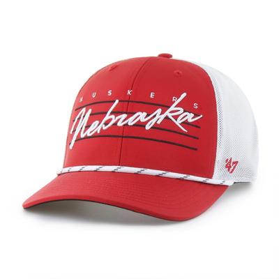 Nebraska 47 Brand Downburst Rope Trucker Snapback Cap