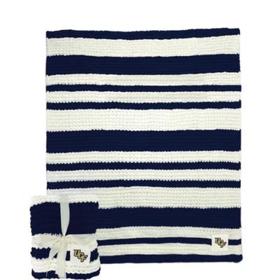 UCF Logo Brands Cableknit Stripe Blanket