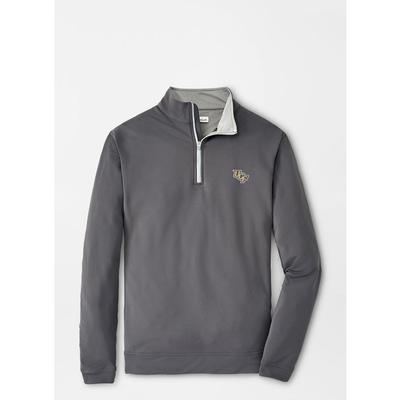 UCF Peter Millar Perth Solid Stretch 1/4 Zip Pullover IRON