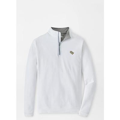 UCF Peter Millar Perth Solid Stretch 1/4 Zip Pullover WHITE