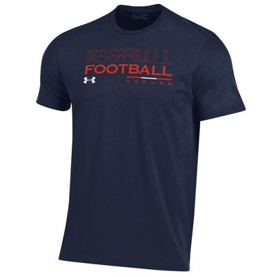 Auburn Under Armour Football Cotton Performance Tee NAVY