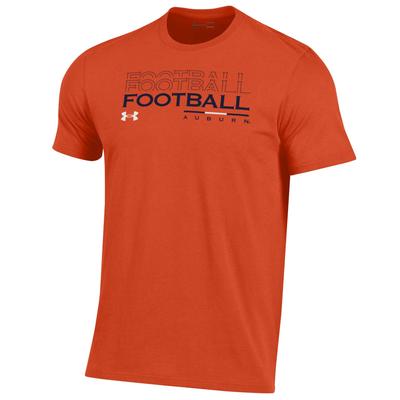 Auburn Under Armour Football Cotton Performance Tee ORANGE