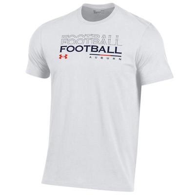 Auburn Under Armour Football Cotton Performance Tee WHITE