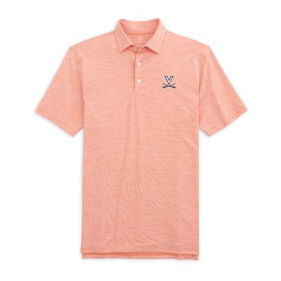 Virginia Southern Tide Driver Space Dye Performance Polo ENDZONE_ORANGE