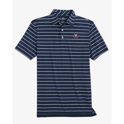 Virginia Southern Tide Desmond Stripe Performance Polo