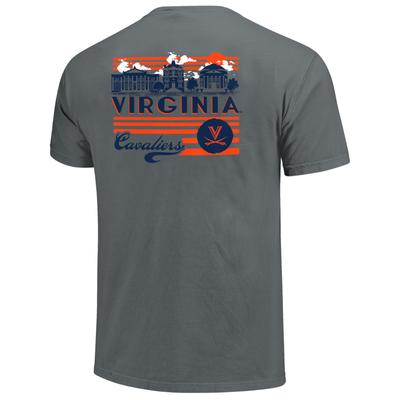 Virginia Image One Scene and Stripes Comfort Colors Tee