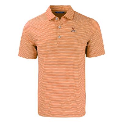 Virginia Cutter & Buck Forge Eco Double Stripe Polo ORANGE