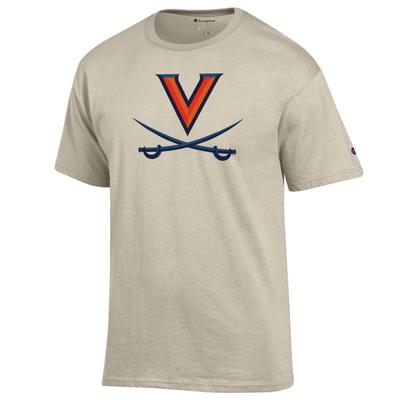 Virginia Champion Giant V-Sabre Logo Tee OATMEAL