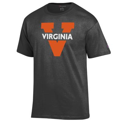 Virginia Champion Giant Block V Tee GRANITE_HTHR