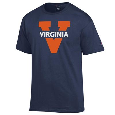 Virginia Champion Giant Block V Tee NAVY