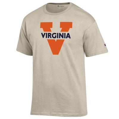 Virginia Champion Giant Block V Tee OATMEAL