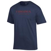  Virginia Hoos Champion Straight Wordmark Tee