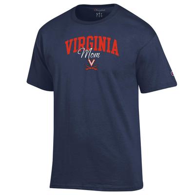 Virginia Hoos Champion Arch Mom Script Tee