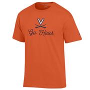  Virginia Hoos Champion Logo Over Script Tee