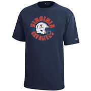  Virginia Champion Youth Circle With Helmet Over Field Tee