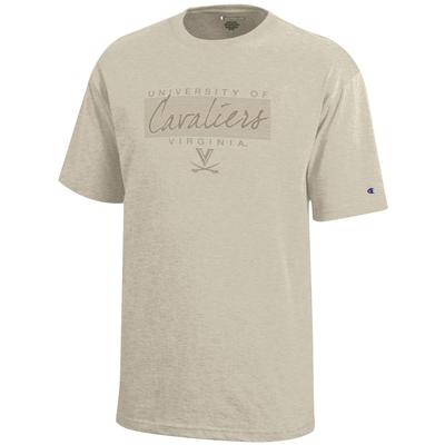 Virginia Champion YOUTH Tonal Script/Stack Over Logo Tee