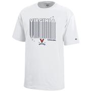  Virginia Champion Youth Wordmark Repeat Over Logo Tee