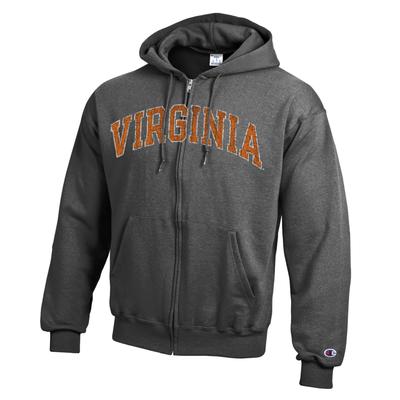 Virginia Champion Arch Full Zip Hoodie GRANITE