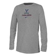  Virginia Nike Youth Legend Team Issue Long Sleeve Tee