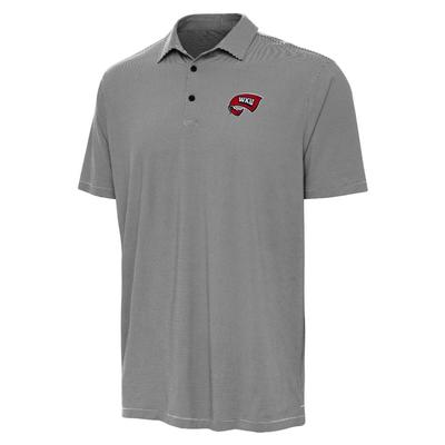 Western Kentucky Antigua Twine Polo BLACK/WHT